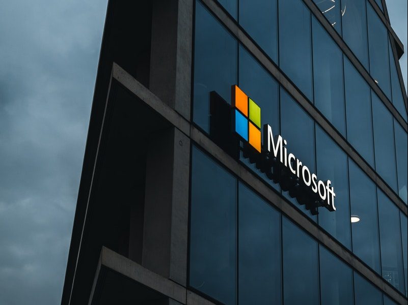 Glass Panels Exterior of the Microsoft Building