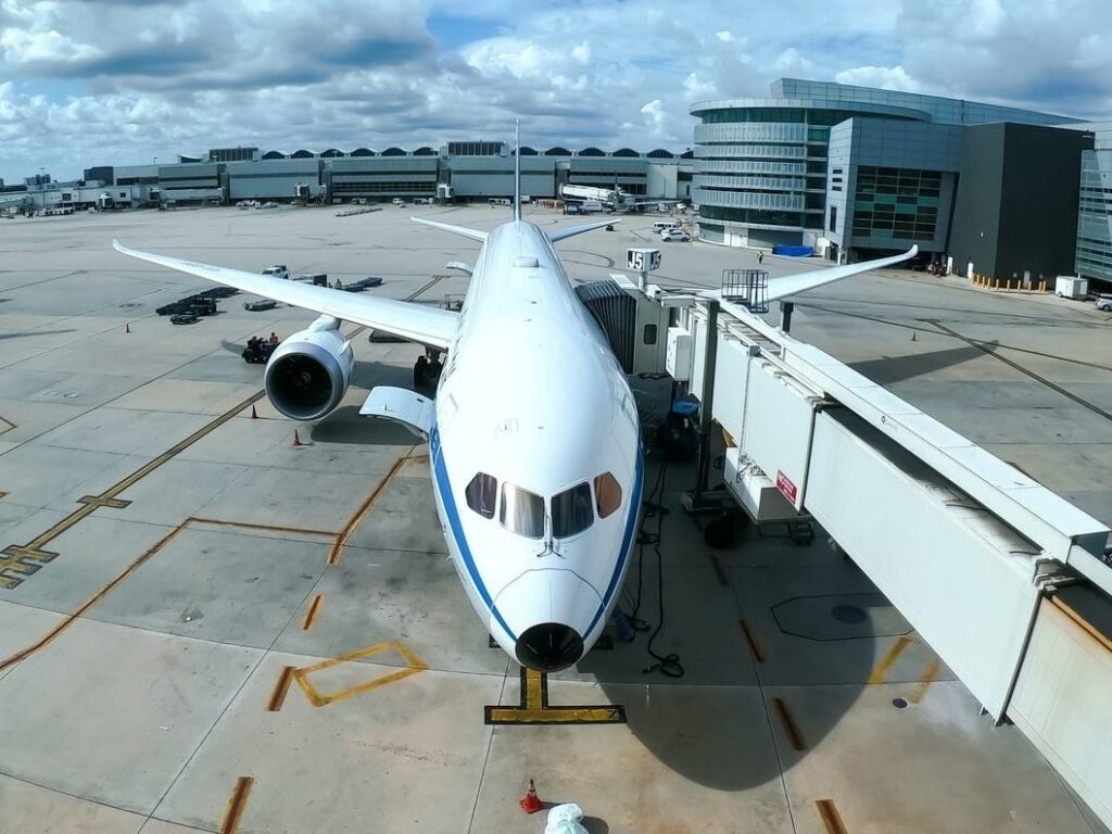 white airplane at airport during daytime