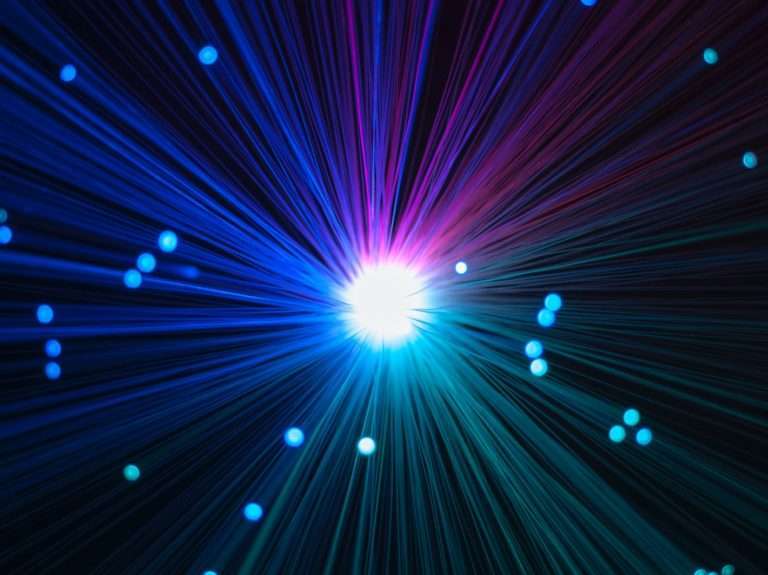 blue, red, and green light