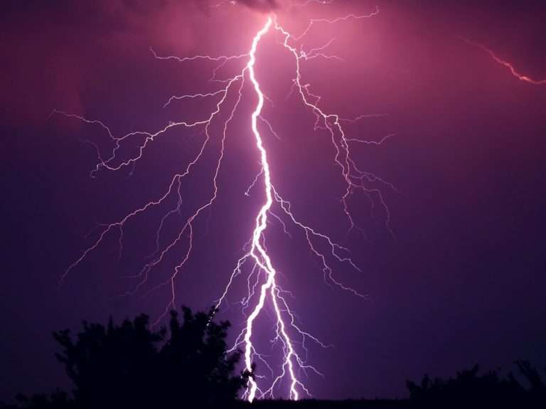 thunder, thunderstorm, purple