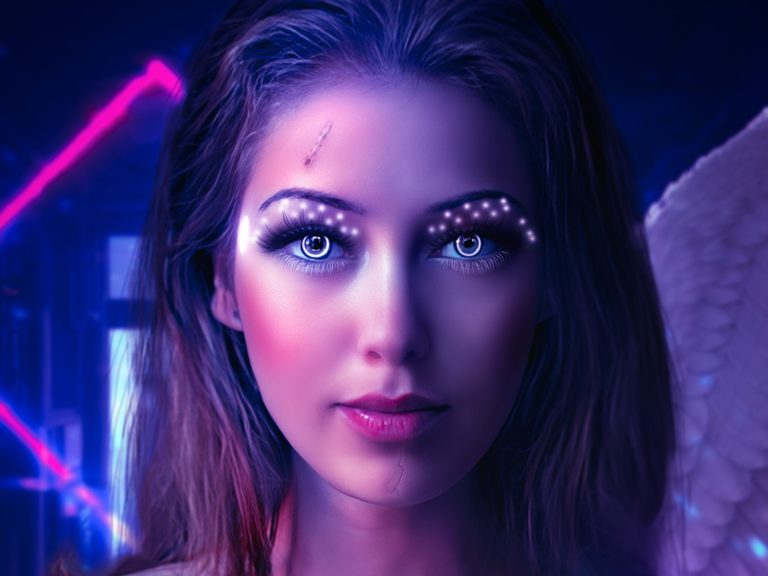 portrait, future, cyberpunk