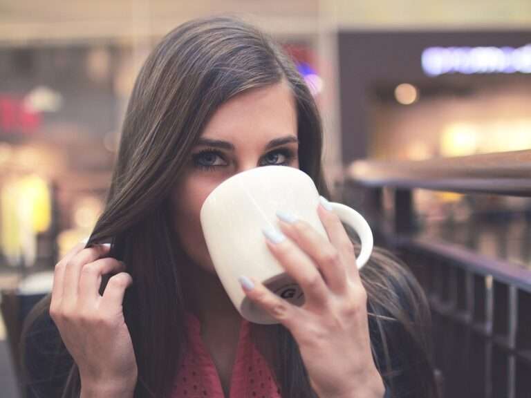 drinking, female, mug