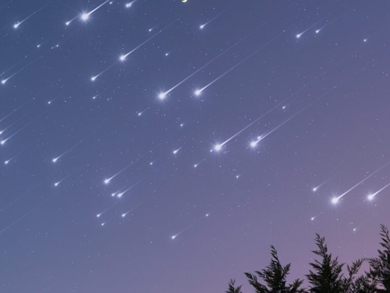 meteor shower, starry sky, sky