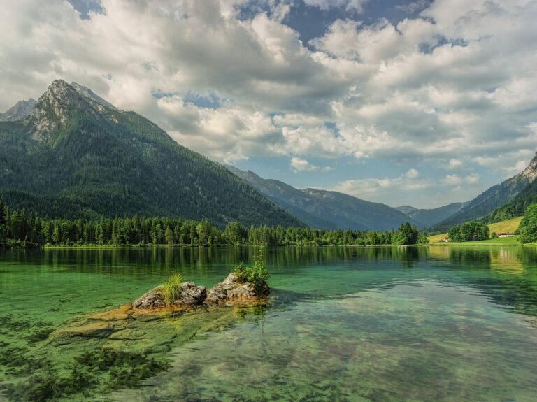 hintersee, lake, mountains